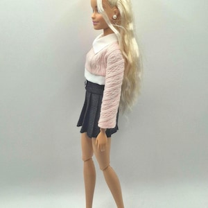 Fashion Doll Fall Outfit: Knit Sweater and Pleated Skirt - 1/6 Scale image 11