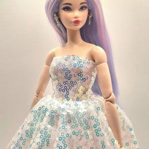 Iridescent Sequin Ball Gown: Evening Dress for 11.5"-12" Dolls Bild 9