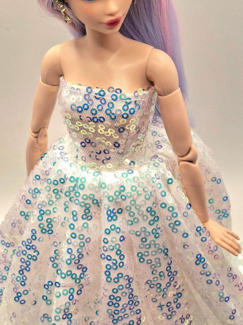 Iridescent Sequin Ball Gown: Evening Dress for 11.5"-12" Dolls Bild 7