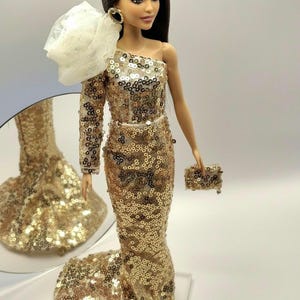 slim fit dress slacks 2023 Holiday Barbie Doll, Seasonal Collector Gift, Barbie Signature, Golden  Gown and Displayable Packaging, Dark Brown Hair, HJX05 — Rarewaves.com main image 0