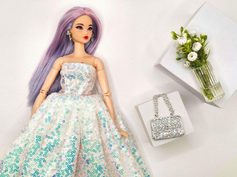 Iridescent Sequin Ball Gown: Evening Dress for 11.5"-12" Dolls Bild 8