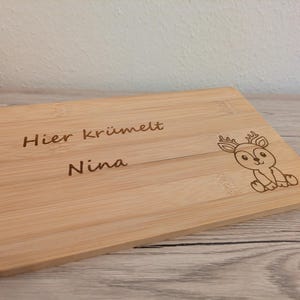 Breakfast board personalized child, Here crumbs, christening gift, cutting board with name, gifts for birth, gift birth, baby