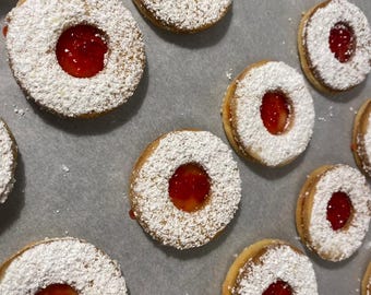 Cherry Jam Sandwich Cookies