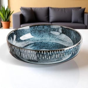 Blue Ceramic Bowl, Ceramic Bowl, Pho Bowl, Soup Bowl, Cereal Bowl, Pasta Bowl, Noodle Bowl, Ramen Bowl, Dinner Bowl, Snack Bowl, Salad Bowl
