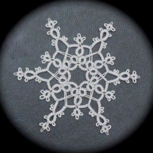 Criss-Cross Snowflake TATTING PATTERN image 2