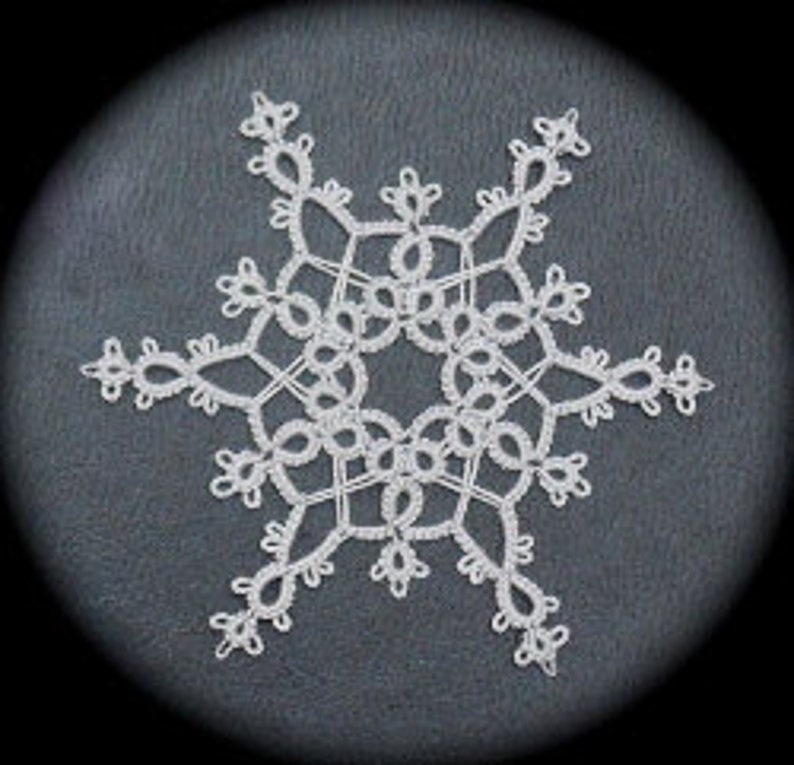 Criss-Cross Snowflake TATTING PATTERN image 2