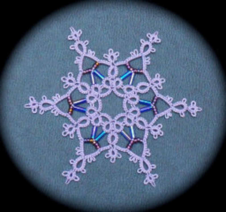 Criss-Cross Snowflake TATTING PATTERN image 3