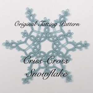 Criss-Cross Snowflake TATTING PATTERN image 1