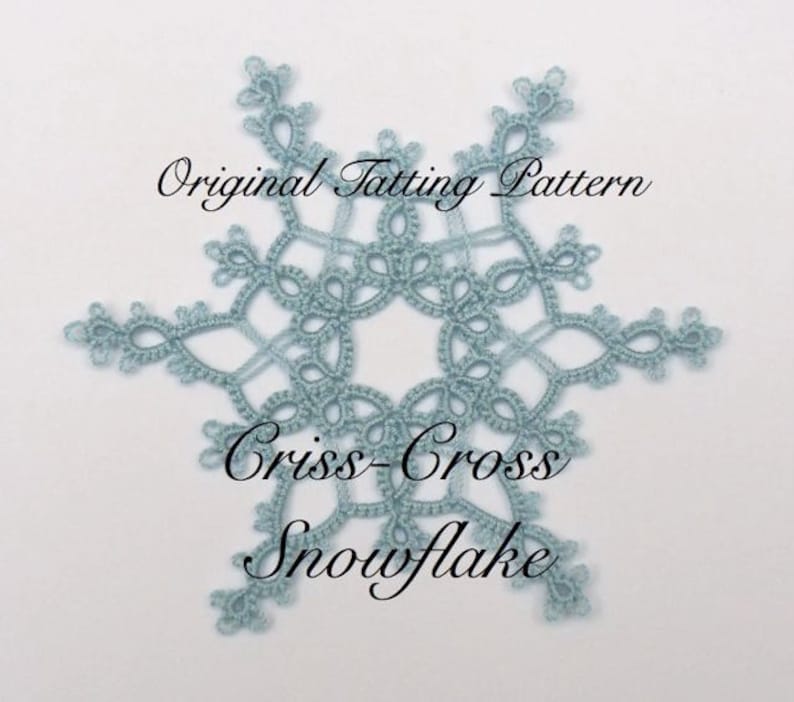 Criss-Cross Snowflake TATTING PATTERN image 1