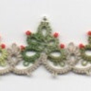 Christmas Tree Edging with Corner TATTING PATTERN image 3