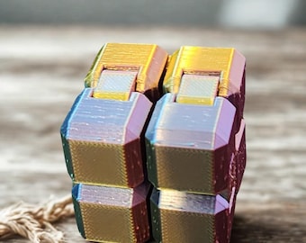 Cubo Fidget Infinity impreso en 3D, compacto, colorido, silencioso y alivia el estrés.