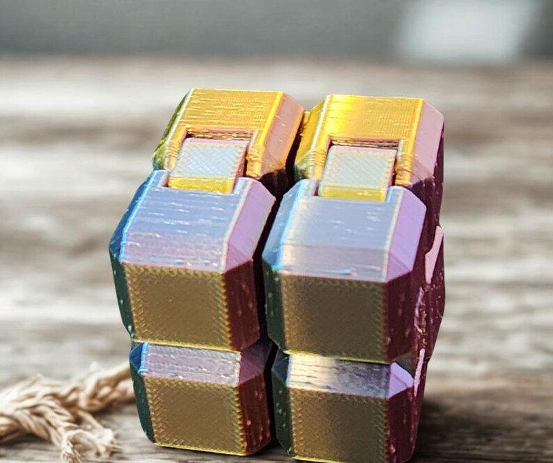 Fidget Infinity Cube 3D Printed Compact, Colorful, Quiet, Stress Relief ...