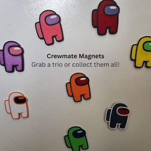 Among Us Crewmate Magnets-Choose Your Colors or Collect the Full Set-Gamer Fridge Decor-Locker Mates-Whiteboard Watchers