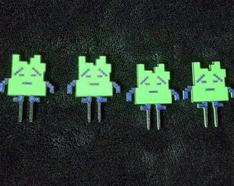 Mooninite Inspired Cupcake Toppers – Aqua Teen Style Party Picks – Set of 6 or 12