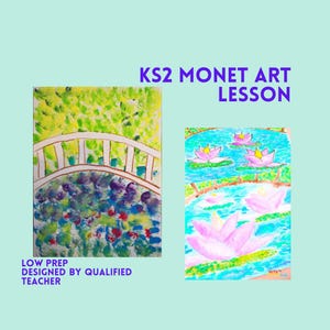 Kunstunterricht zu Claude Monet | Impressionismus für Kinder | Grundschule (Klasse 3-6) | Sofort einsetzbares Unterrichtsmaterial