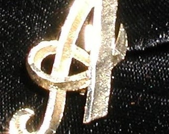 Vintage Mamselle monogram A pin