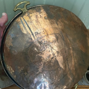 Vintage of antieke koperen pan