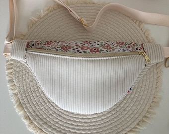 Riñonera de pana beige – Hecha a mano