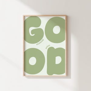 Good Morning Good Night Print | Bold Colorful Home Art (Digital Download)