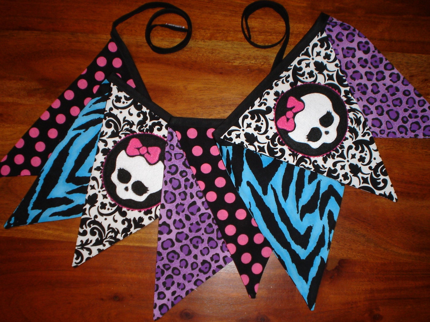 Monster High Inspired Fabric Banner Fabric Bunting Banner Etsy