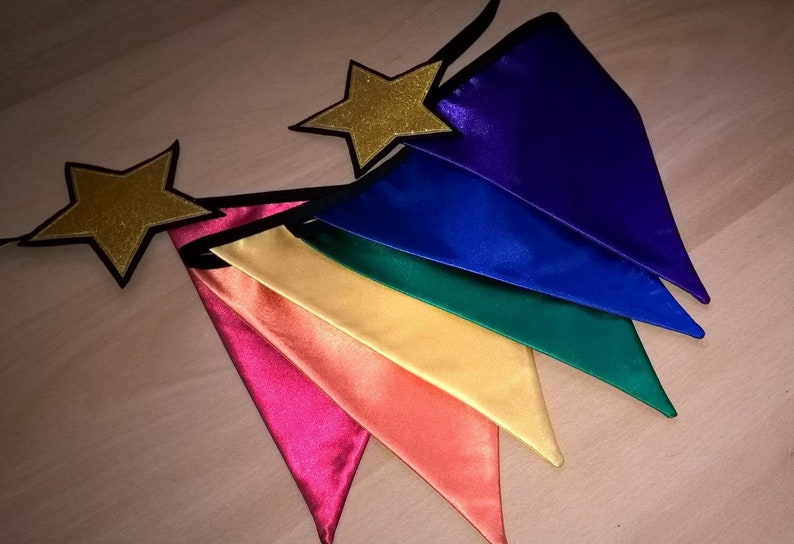 Rainbow Brite Inspired Banner / Rainbow Banner / Satin Banner Etsy