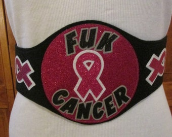 Cancer Awareness / Cancer Championship belt / Adult belt / Breast Cancer Awareness / Cancer Awareness