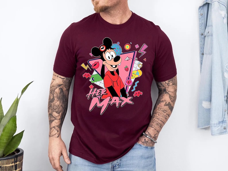 Max and Roxanne Matching Disney Shirts, A Goofy Movie Powerline Shirt for Couple, Vintage Disney World Tee, Max Goof Roxanne Tee, Lovers Tee bild 6