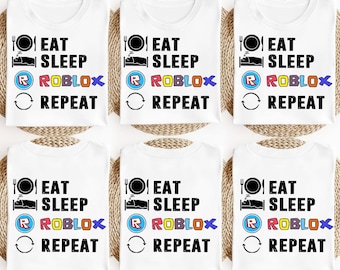 Eat Sleep Roblox Repeat Shirt, Roblox T-Shirt, Kids Gamer Tee, Roblox Sweatshirt, Gaming Gift, Unisex Roblox Clothes, Video Game Youth Shirt