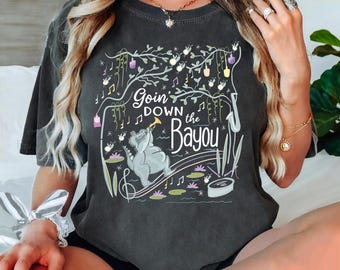 Camiseta Disney Tiana's Bayou Adventure Ride Comfort Color, Goin Down the Bayou, Camiseta de Princesa Disney, Camiseta de La Princesa y el Sapo