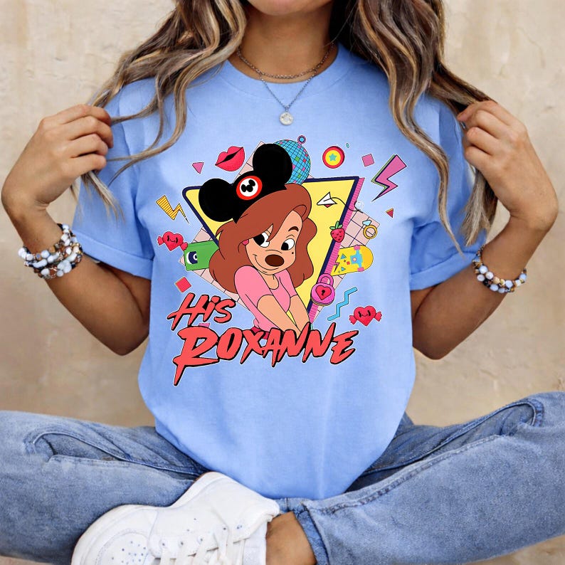 Max and Roxanne Matching Disney Shirts, A Goofy Movie Powerline Shirt for Couple, Vintage Disney World Tee, Max Goof Roxanne Tee, Lovers Tee bild 3