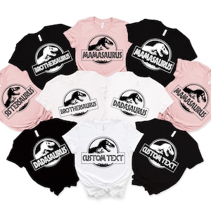 Custom Jurassic Park Shirt, Custom Matching Family Saurus T-shirts, Dinosaur Shirt, Daddysaurus, Mamasaurus Shirt, Birthday Saurus Shirt