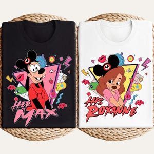 Max and Roxanne Matching Disney Shirts, A Goofy Movie Powerline Shirt for Couple, Vintage Disney World Tee, Max Goof Roxanne Tee, Lovers Tee bild 2