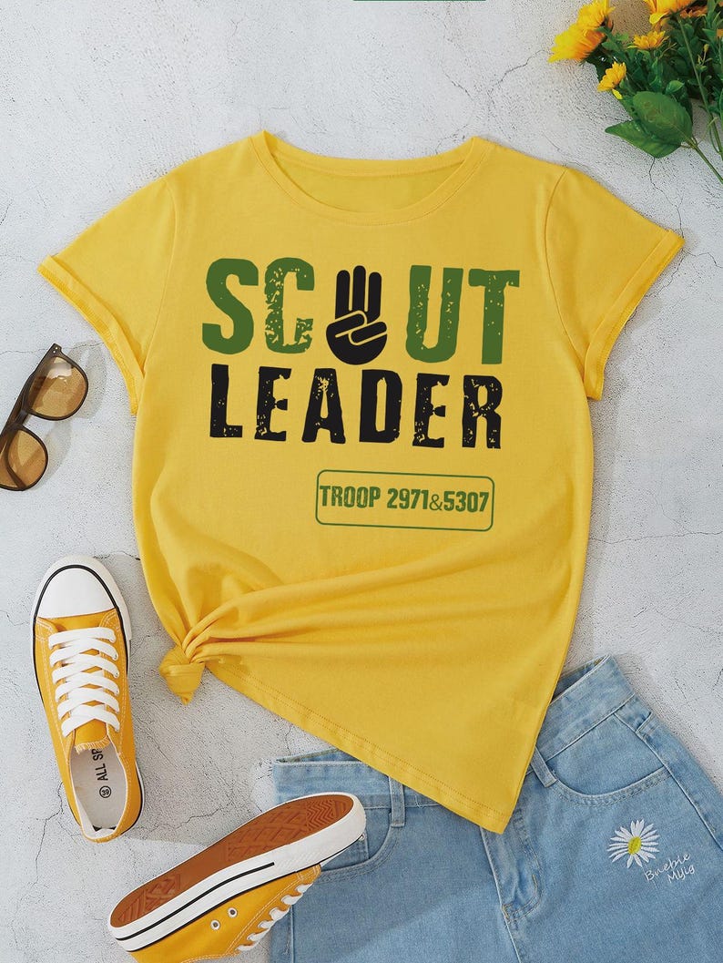 Scout Leader Shirt, Custom Troop Number T-shirt, Scouting Volunteer Apparel, Personalized Scout Master Tee, Boy Girl Scout Troop Leader Top image 7