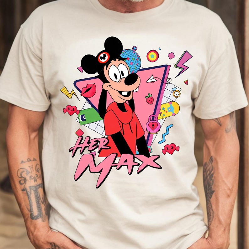 Max and Roxanne Matching Disney Shirts, A Goofy Movie Powerline Shirt for Couple, Vintage Disney World Tee, Max Goof Roxanne Tee, Lovers Tee bild 8
