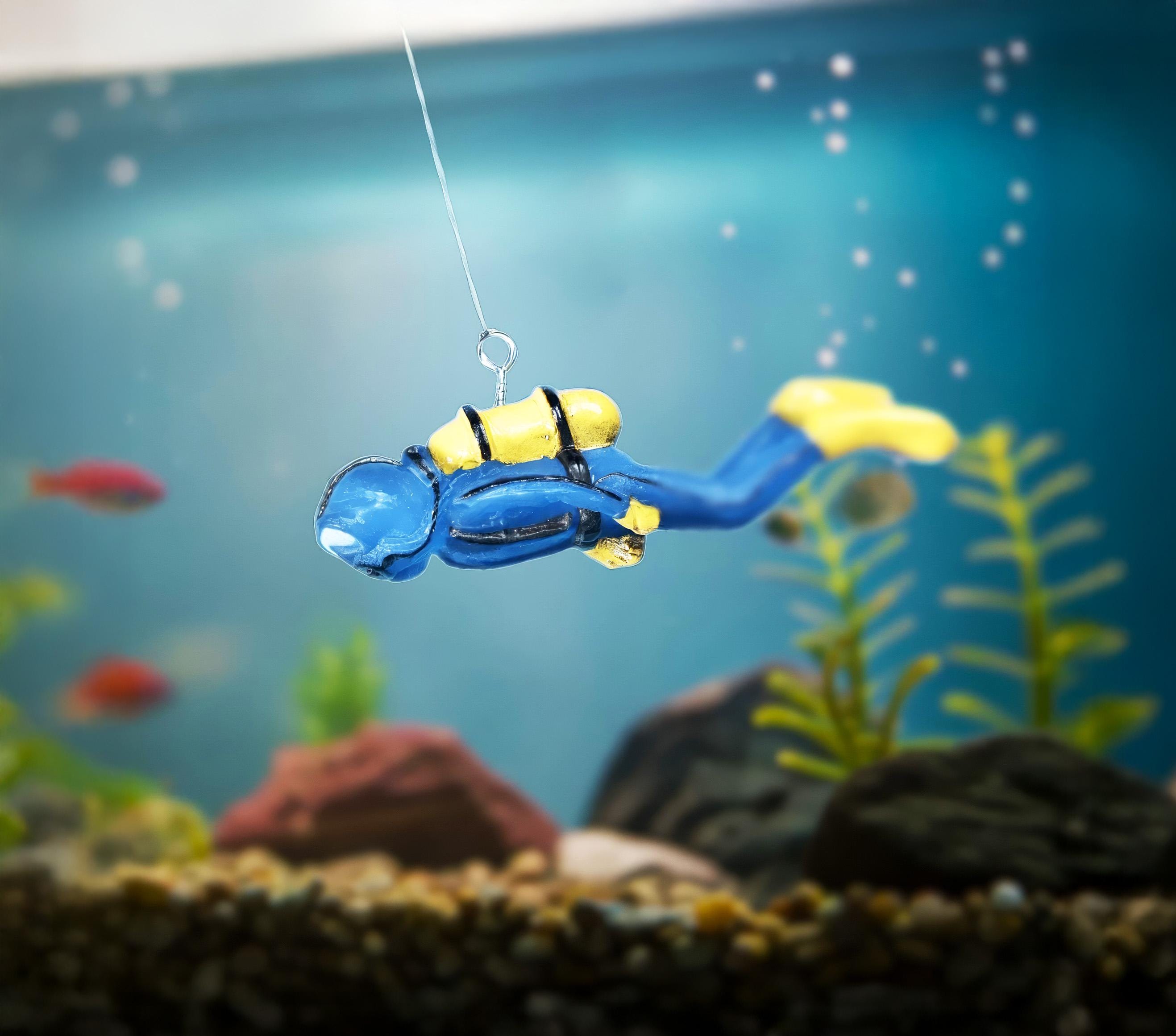 aquarium background scuba diver aquarium decoration
