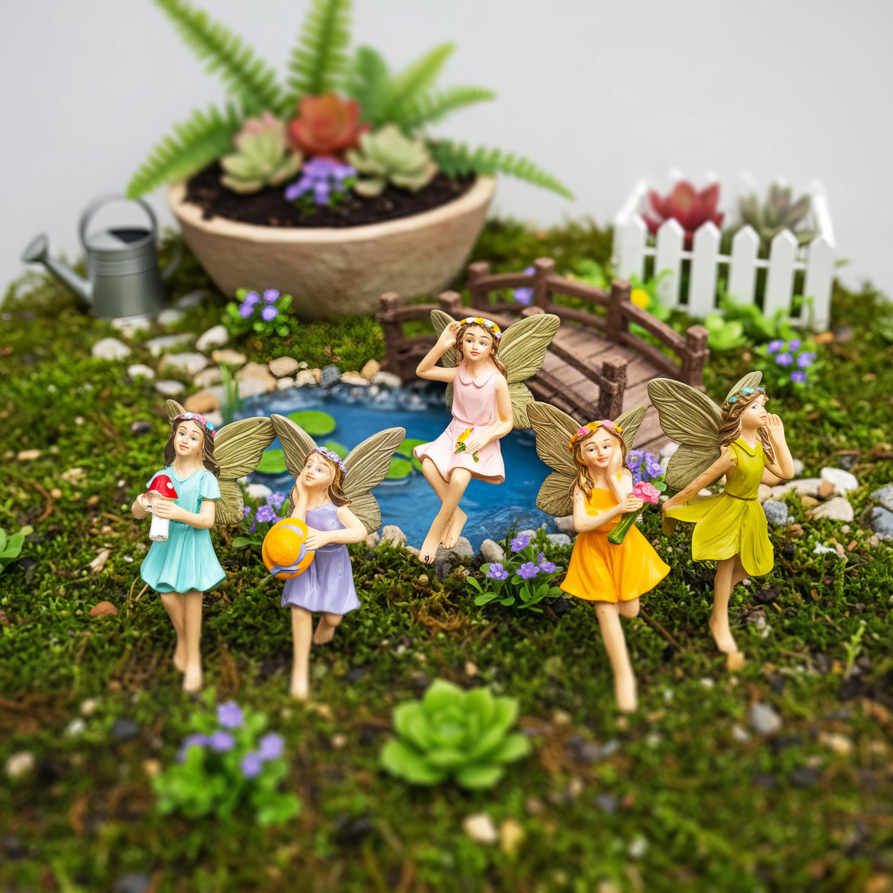 Kit De 92 Accesorios Para Jardín En Miniatura – Set De Hadas Con Animalitos, Setas, Vallas Y Estanque – Ideal Para Manualidades Y Decoración De Plantas