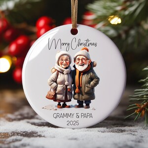 Personalized Grandparents Ornament, New Grandparents Ornament, Gift for Grandma and Grandpa, Gift for Grandparents, Custom Unique Keepsake