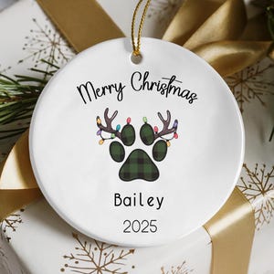 Personalized Dog Christmas Ornament, Custom Pet Keepsake