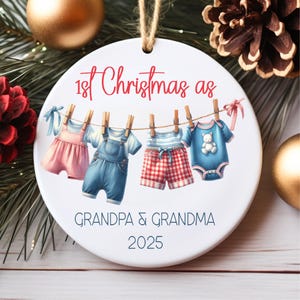 Personalized Grandparents Ornament, New Grandparents Ornament, Gift for Grandma and Grandpa, Gift for Grandparents, Custom Unique Keepsake