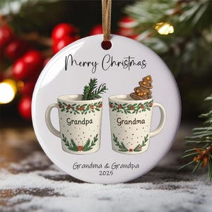 Personalized Grandparents Ornament, New Grandparents Ornament, Gift for Grandma and Grandpa, Gift for Grandparents, Custom Unique Keepsake