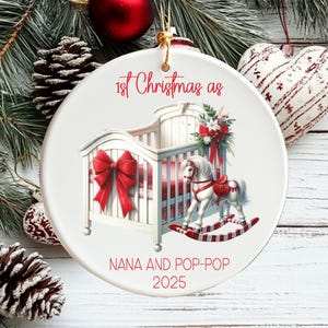 Personalized Grandparents Ornament, New Grandparents Ornament, Gift for Grandma and Grandpa, Gift for Grandparents, Custom Unique Keepsake