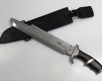 Handmade Jack Crain Predator Bowie Knife | Arnold Schwarzenegger Movie Knife | Built Like Original | Collectibles | Gift For Men/Him