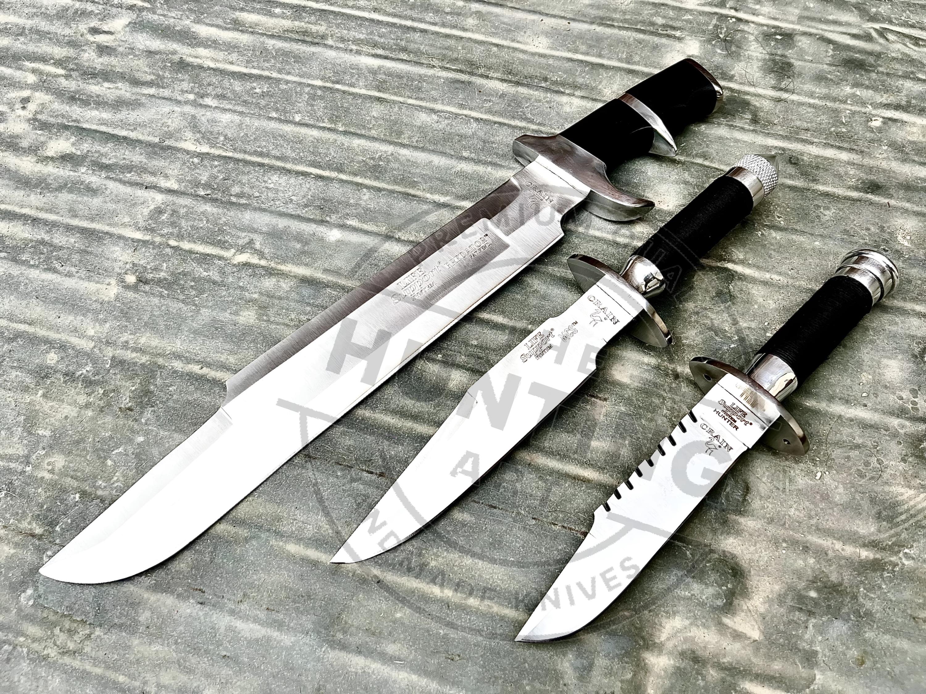 Handmade Predator Movie Knife Set: Stainless Steel Hunting Knives