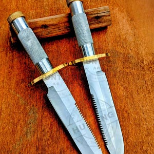 Handgjord Randall Replica Survival Knife med slida: Rostfritt stål Bowie