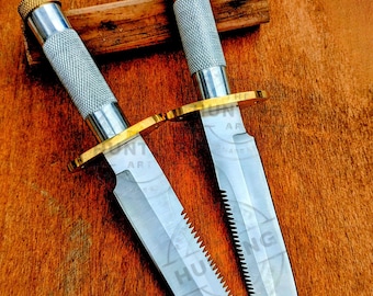 Ręcznie robiony nóż survivalowy Randall Replica z pochwą: stal nierdzewna Bowie