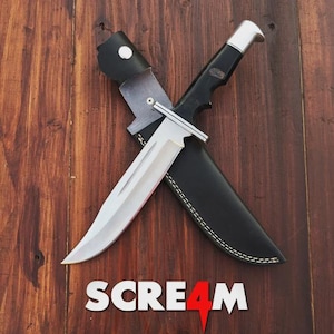 Scream Movie Replica Knife: Bloody Ghostface Buck 120 - Stainless Steel Blade