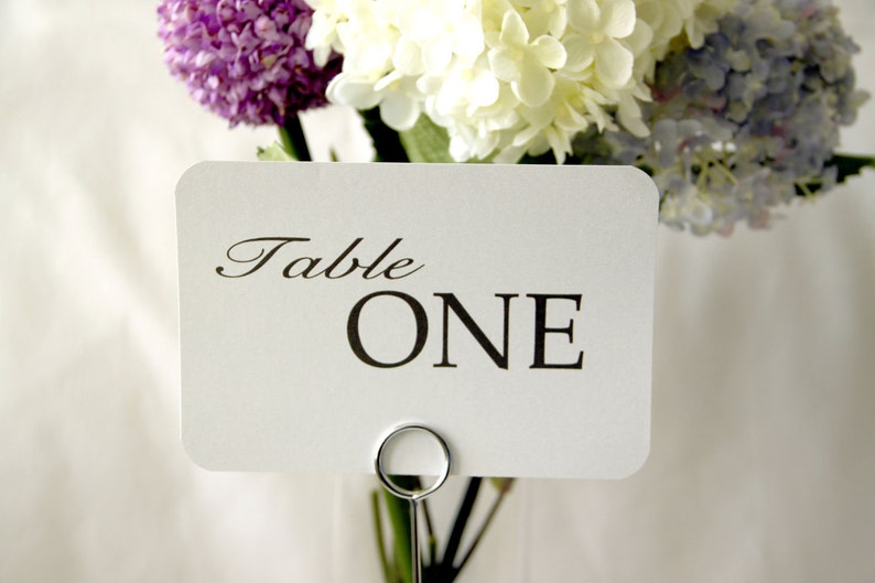 15 Wedding Reception Table Number Cards Pure Table Tent | Etsy
