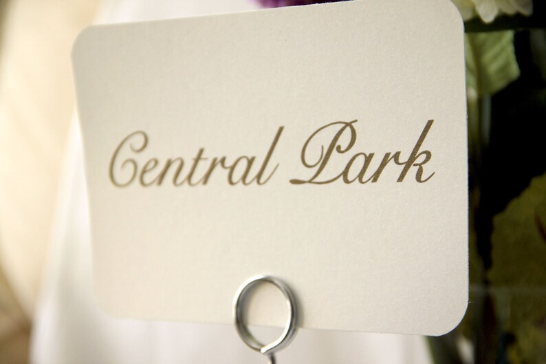 20 Custom Wedding Reception Table Name Cards Timeless Etsy