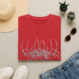 Dark Tribal Abstract Symbol Graphic Tee, Edgy Alternative Art Shirt mockup 14