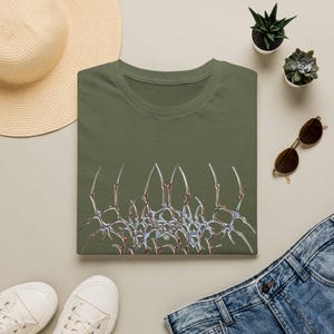 Dark Tribal Abstract Symbol Graphic Tee, Edgy Alternative Art Shirt mockup 16